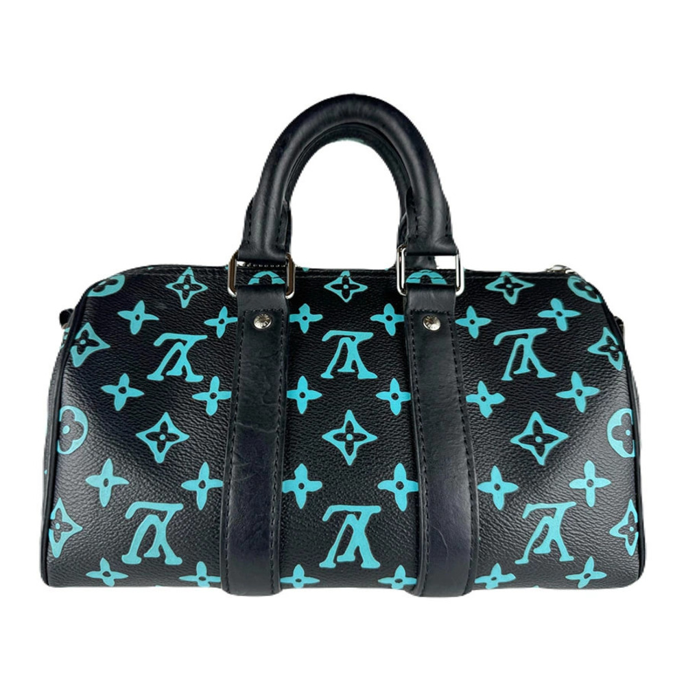 Louis Vuitton Playground Keepall Bandouliere Monogram Canvas Bag Travel Bag Blue